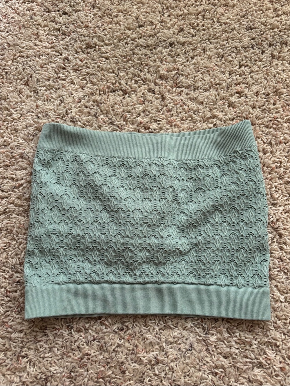 Forever 21 Mint Lace Knit Summer Crop Top